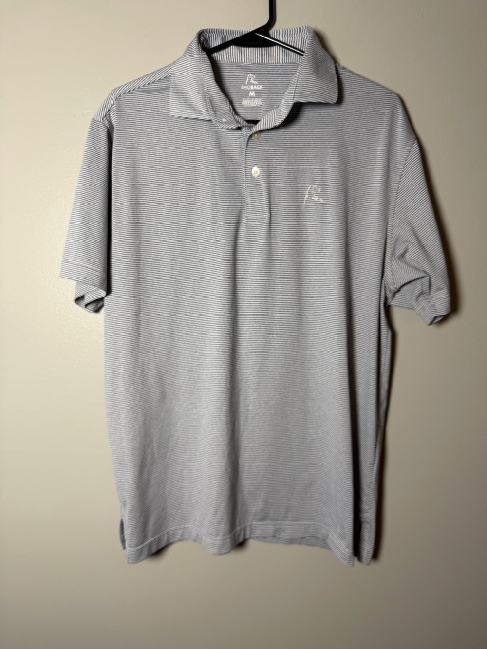 Men’s Rhoback Striped Polo Size Medium Like New